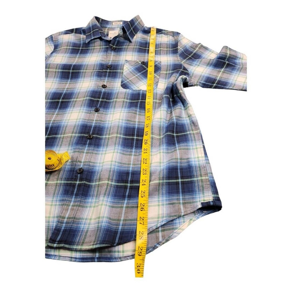 NWOT AMERICAN EAGLE Blue Green Plaid Long Sleeve Button-up Shirt Mens‎ Large - Picture 6 of 9